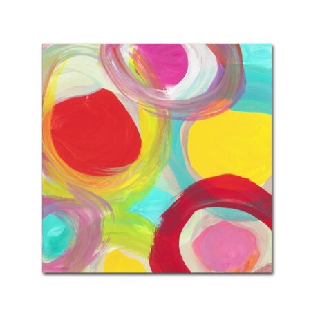 Amy Vangsgard 'Colorful Sun Circles Square 1' Canvas Art,35x35